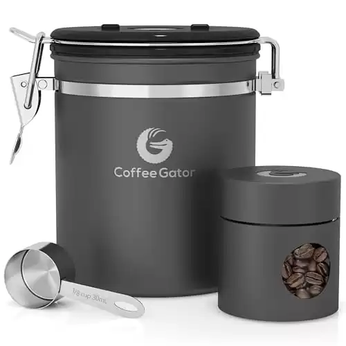 Coffee Gator 16oz Stainless Steel Canister