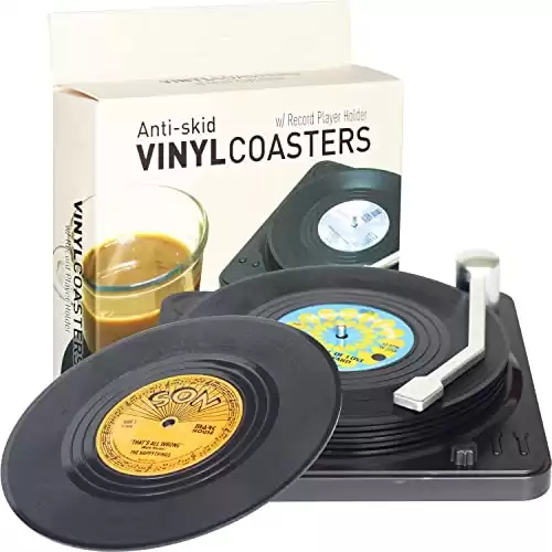 Retro Record Coasters (Set Of 6)