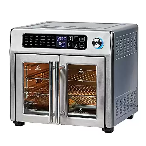 Emeril Lagasse 26 Qt Extra Large Stainless Steel Air Fryer With French Doors