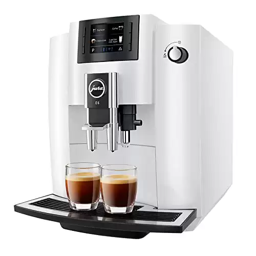 Jura E6 Automatic Espresso Machine, Piano White