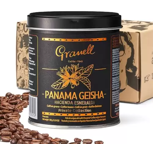 Panama Geisha Coffee Beans: Cafés Granell Hacienda Esmeralda Medium Roast Coffee