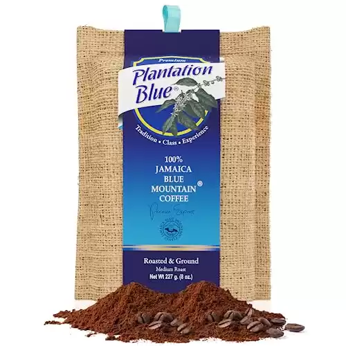Plantation Blue 100% Jamaica Blue Mountain Medium Roast Ground Coffee