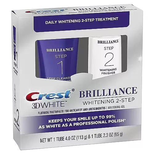 Crest 3D White Brilliance 2 Step Kit, Deep Clean Toothpaste