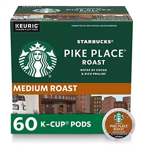 Starbucks Pike Place Medium Roast K-Cup Coffee Pods(60 Count)