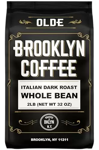 BROOKLYN COFFEE Whole Bean Italian Dark Roast (2lb Bag)