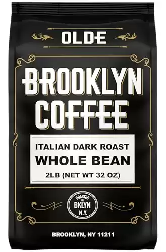 Brooklyn Coffee Whole Bean Italian Dark Roast (2Lb Bag)